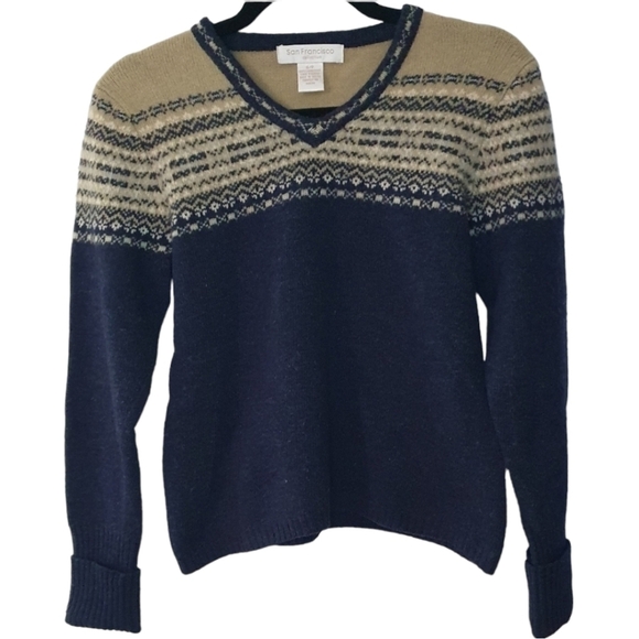 SAN FRANCISCO collection Vintage 100% Lambswool Chunky Sweater Womens Size S/P - Picture 1 of 11